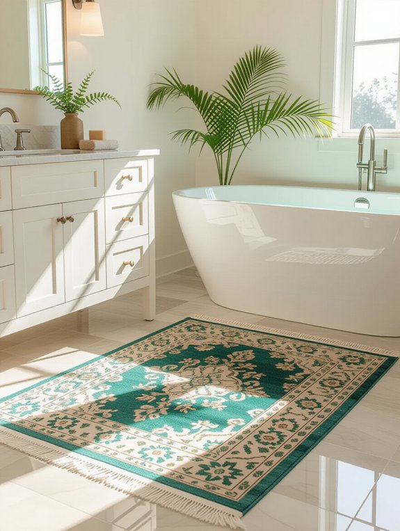 add vibrant water resistant rug