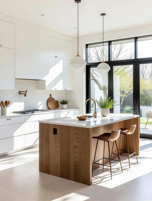 airy functional minimalist kitchen