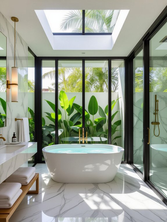 airy modern luxurious bathroom