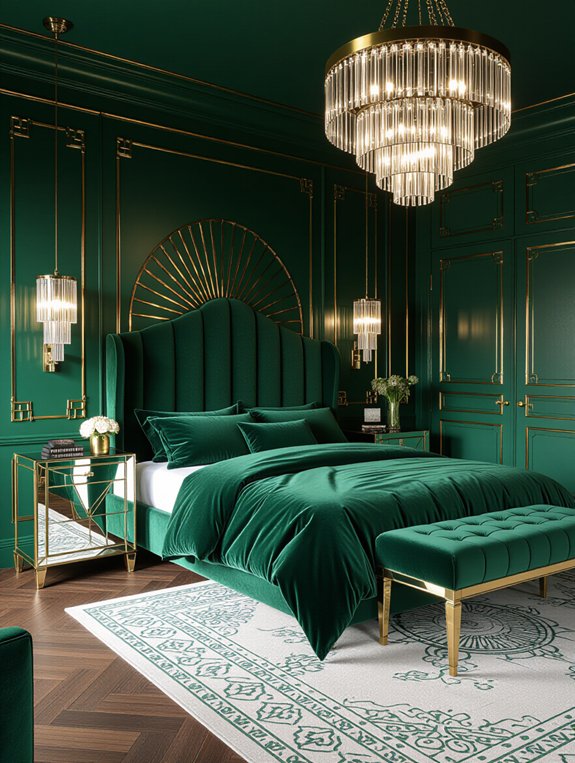 art deco bedroom elegance