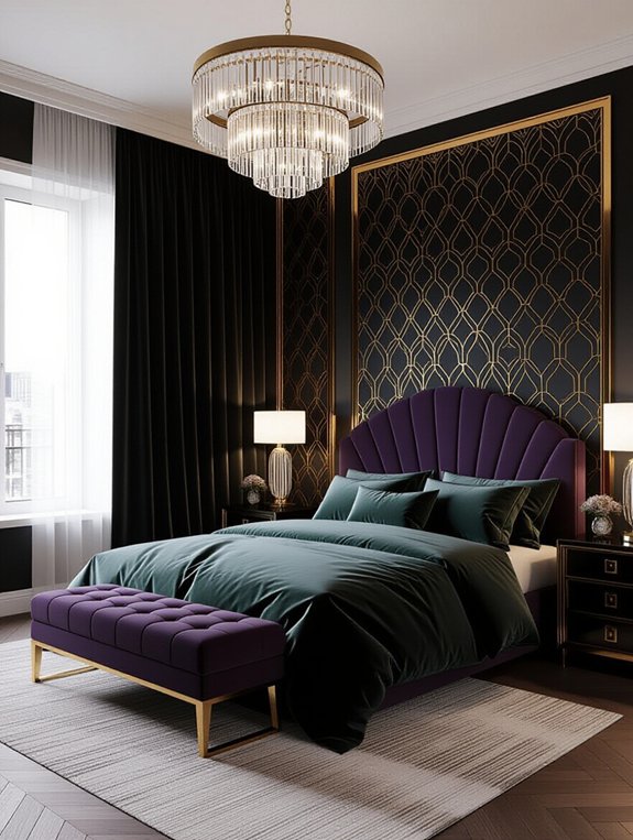 art deco bedroom elegance