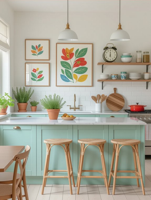 artistic decor enhances kitchens