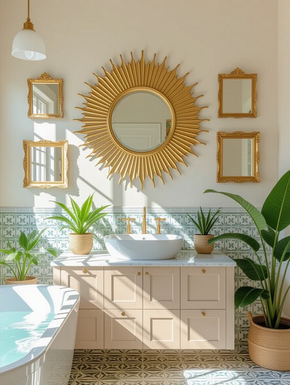 artistic mirrors transform bathrooms