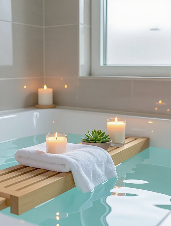 bathtub tray relaxation essentials