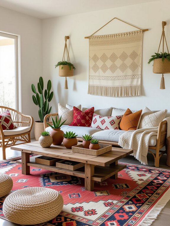 bohemian living room accessories