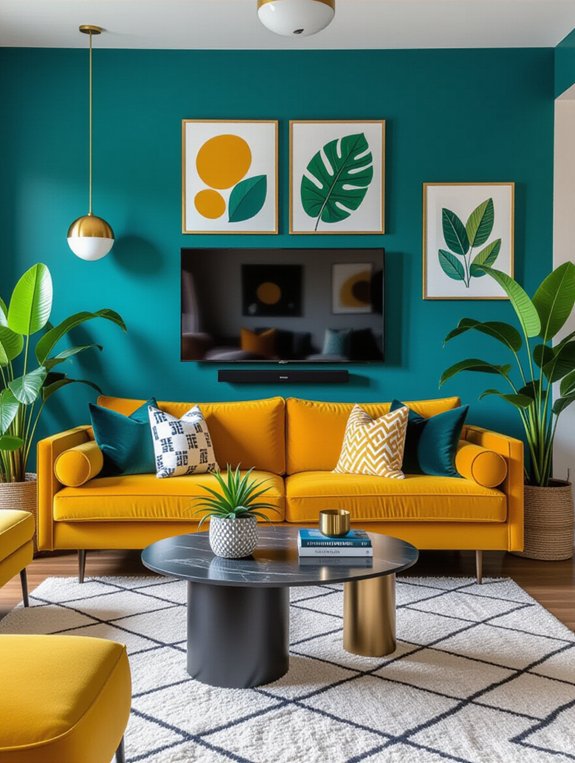 bold colorful living room