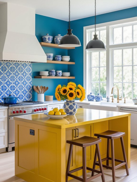 bold colors transform kitchens