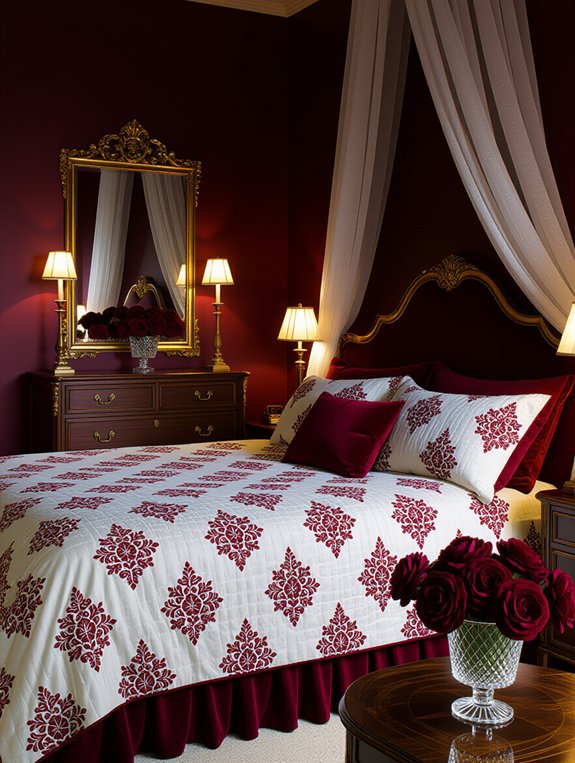 bold dark floral decor