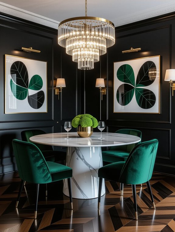 bold luxe dining room