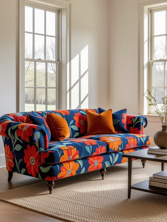 bold patterned statement sofas