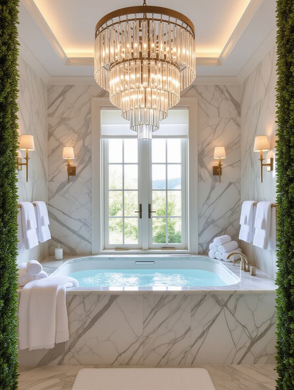 bold statement bathroom lighting