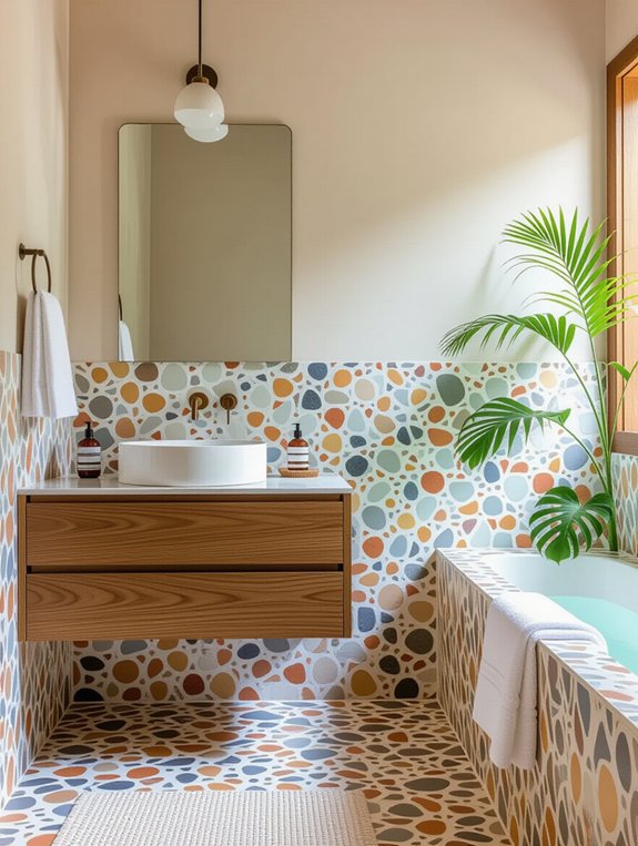 bold terrazzo tile design