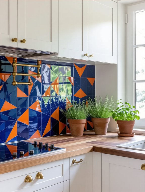 bold vibrant backsplash designs