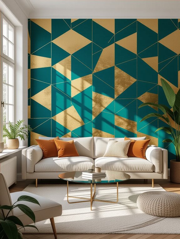 bold wallpaper feature wall