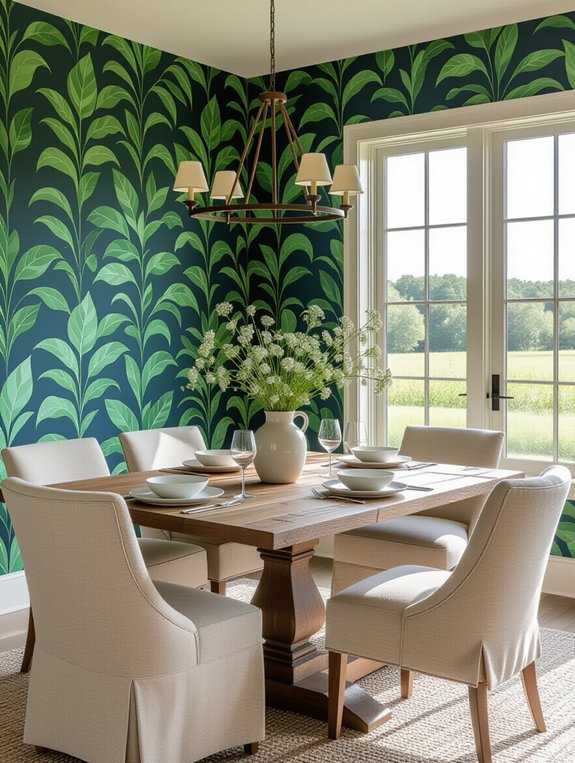 bold wallpaper statement wall
