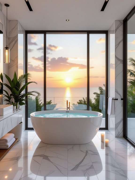 breathtaking bathroom window views