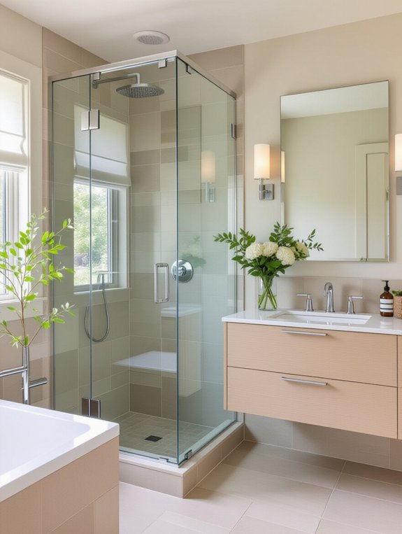 bright airy glass doors