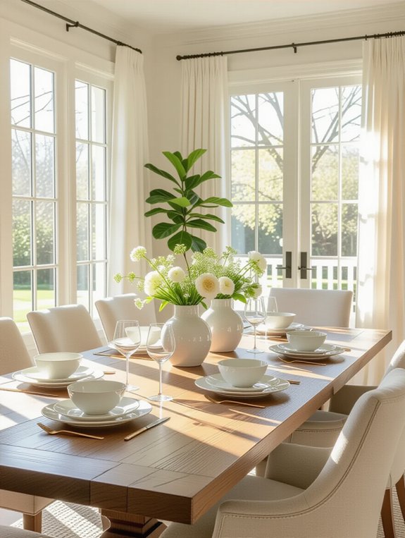 bright airy spacious dining