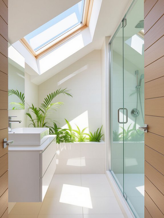 brighten small bathroom spaces