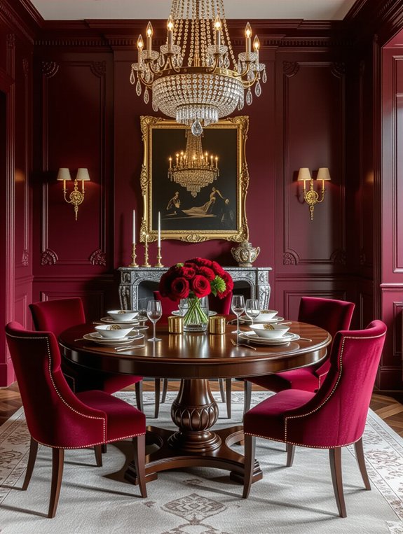 burgundy and gold elegance