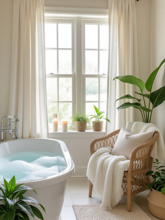 calming bathroom relaxation nook