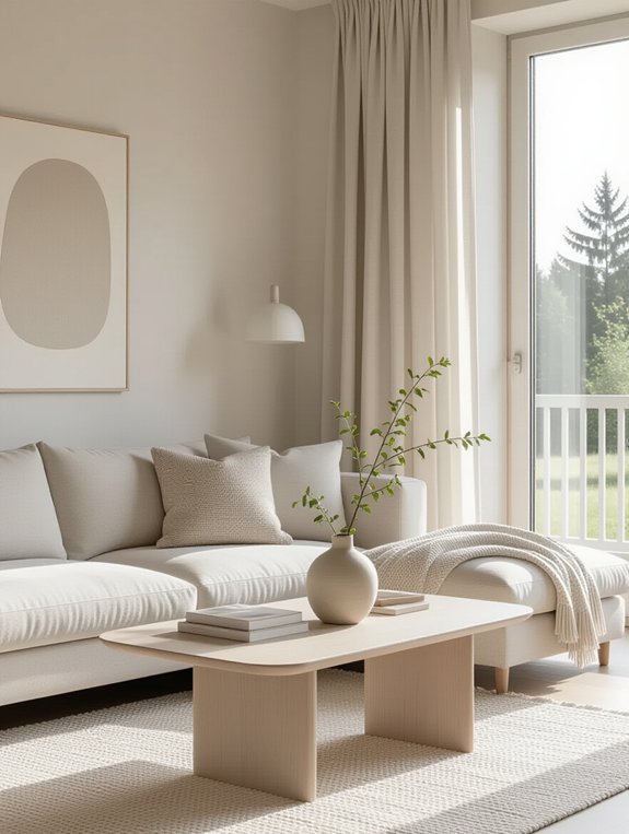 calming minimalist neutral decor