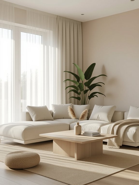 calming neutral minimalist decor
