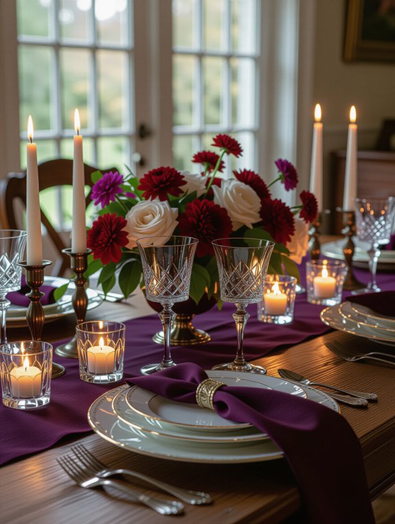 candles enhance dining ambiance