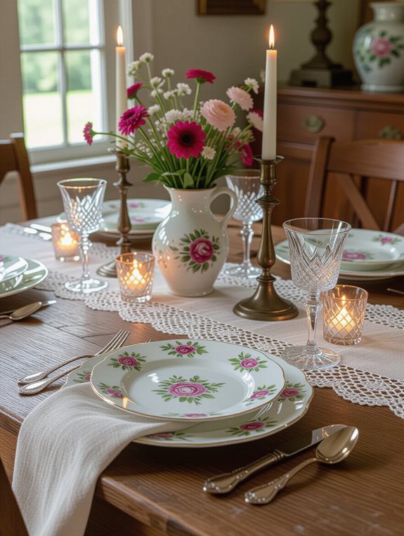 charming vintage dining setup