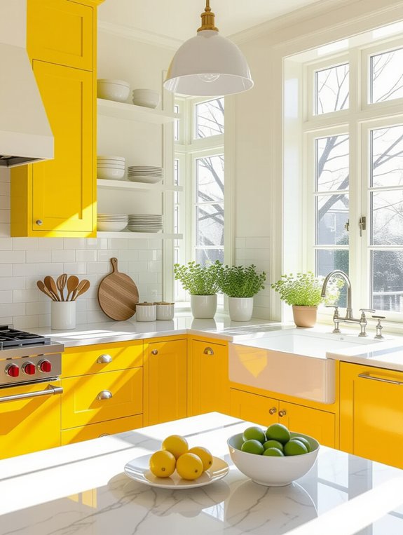 cheerful yellow and white