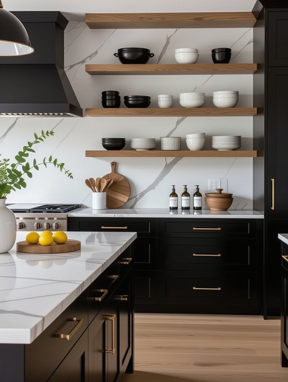 chic contrast of sophistication