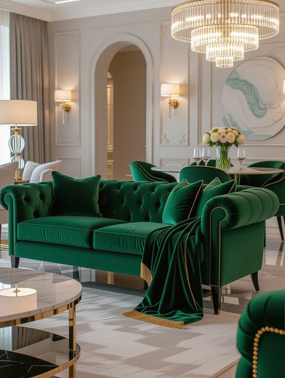 chic velvet sofas elevate aesthetics