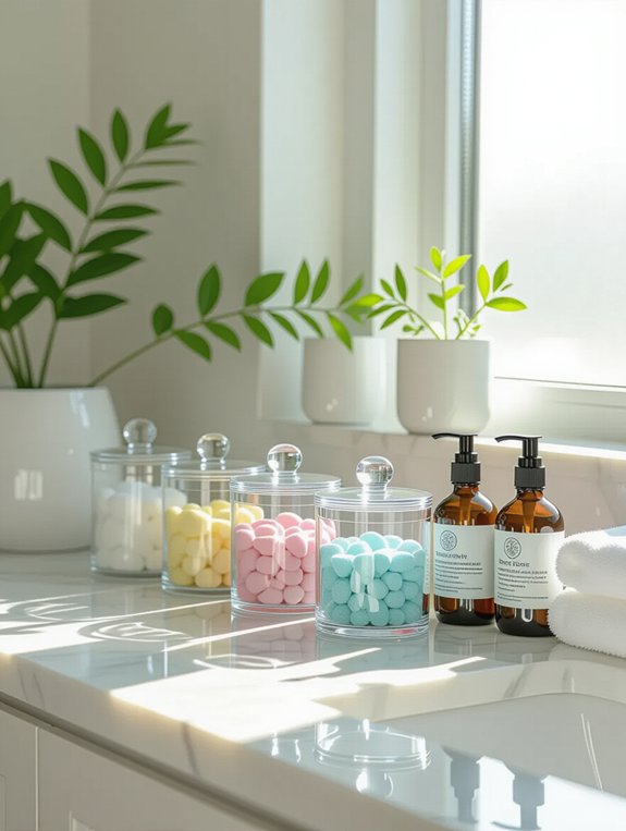 clear containers enhance organization