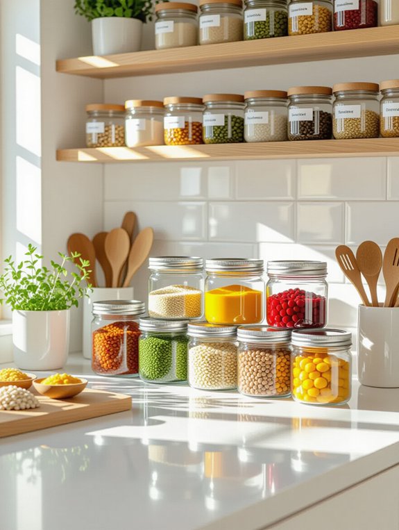 clear containers enhance organization
