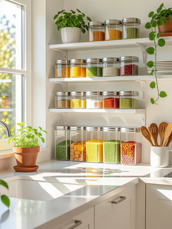 clear containers enhance organization