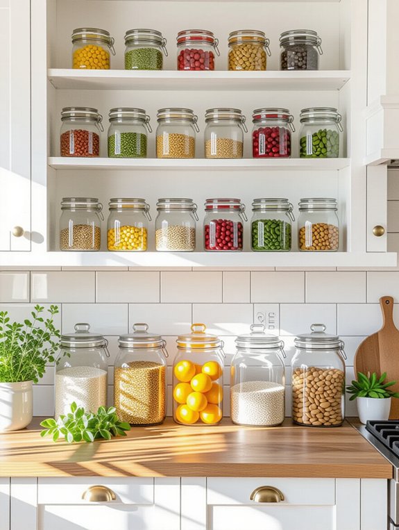 clear containers for organization