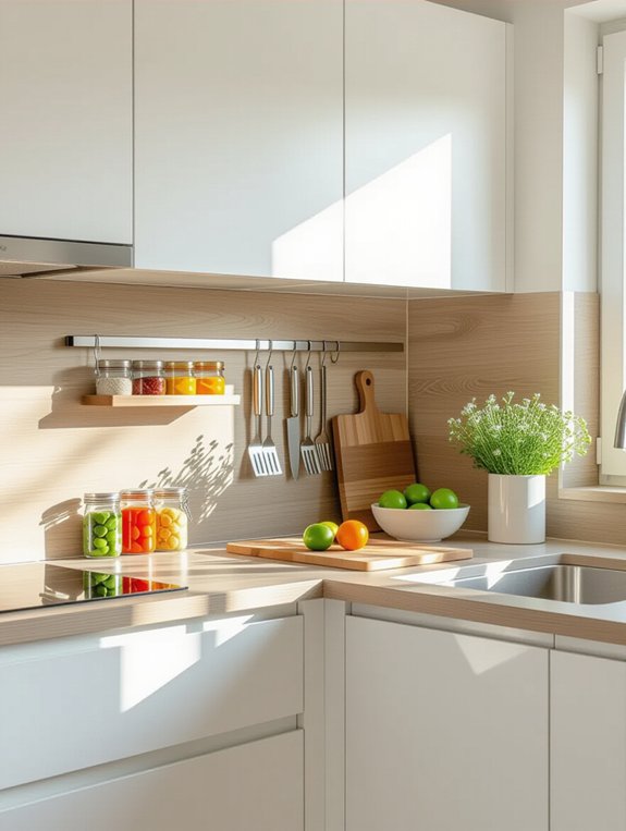 clear countertops for space