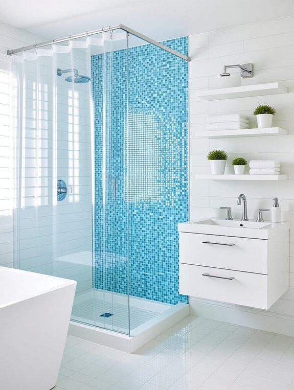 clear curtains enhance spaciousness