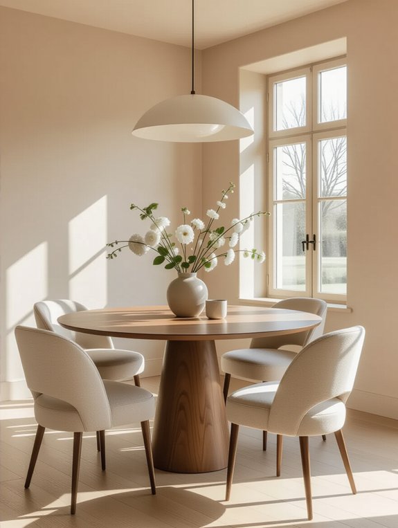 clutter free dining environment