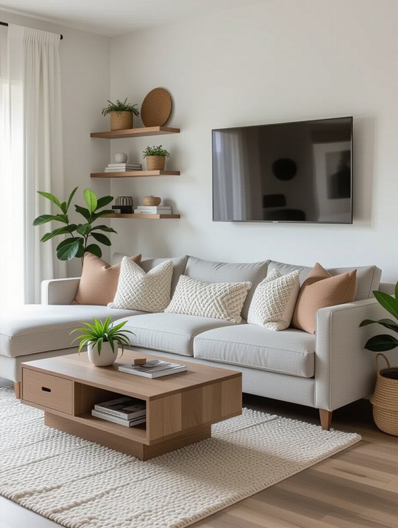 clutter free living room essentials