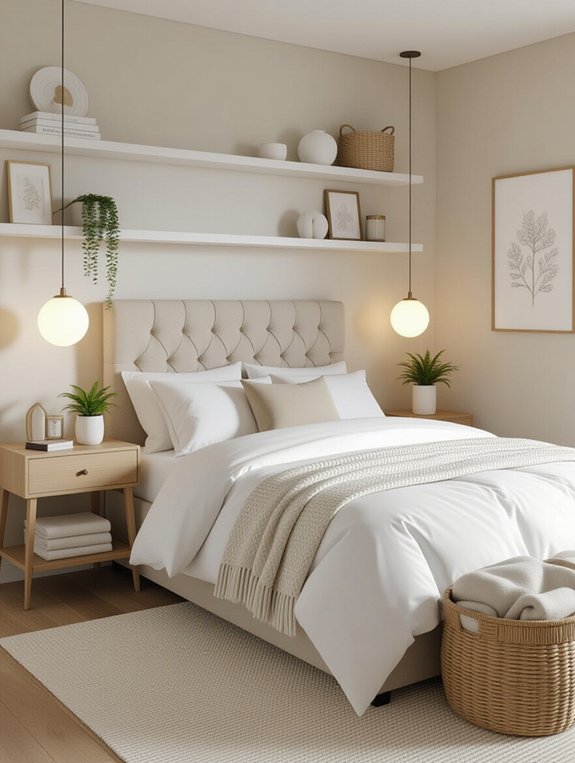 clutter free small bedroom organization