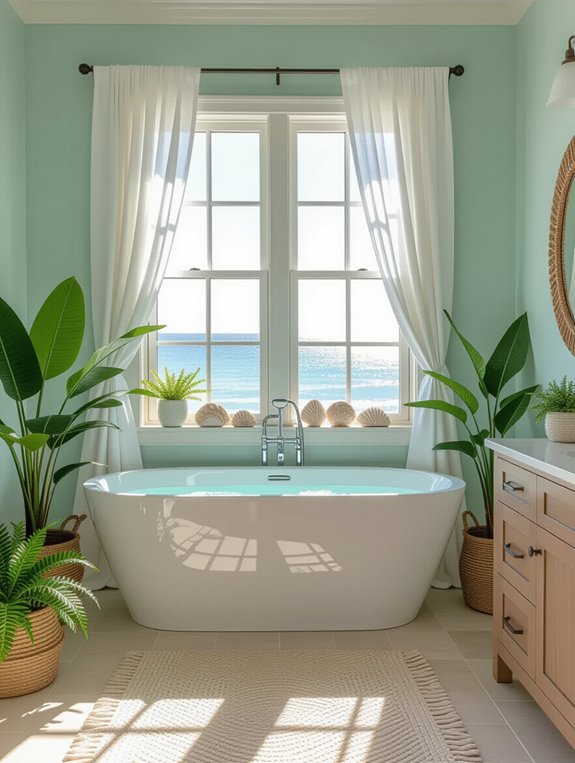 coastal inspired bathroom tranquility