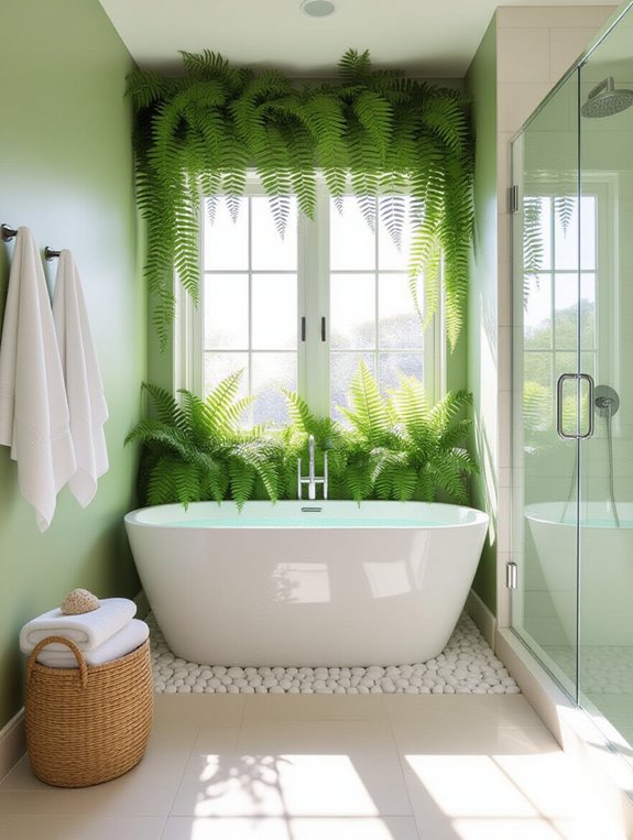 coastal inspired serene bathroom