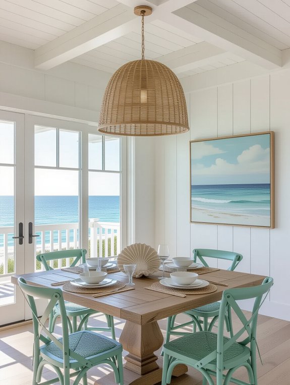 coastal relaxed dining decor