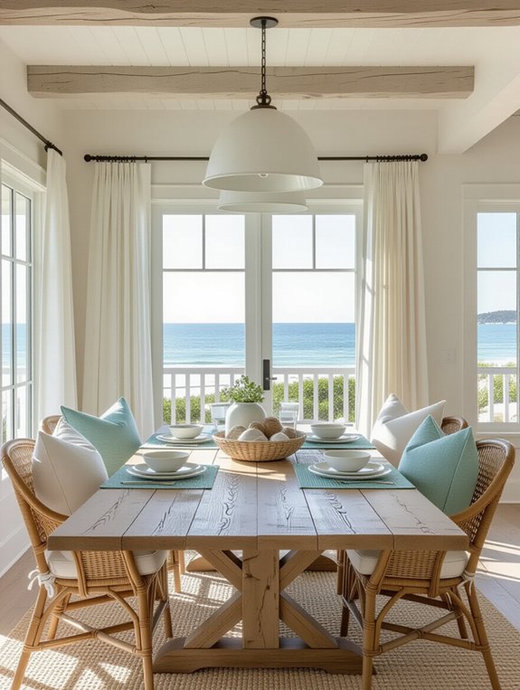 coastal serene dining space