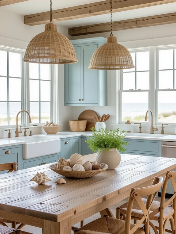 coastal tranquility in kitchens