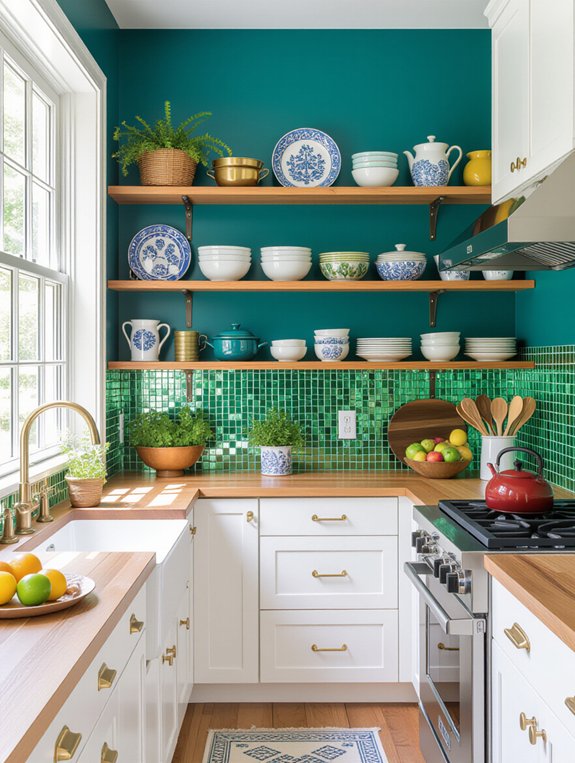 colorful accent wall transformation