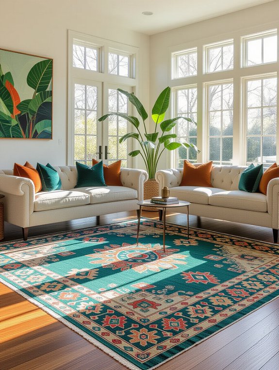 colorful rugs enhance aesthetics