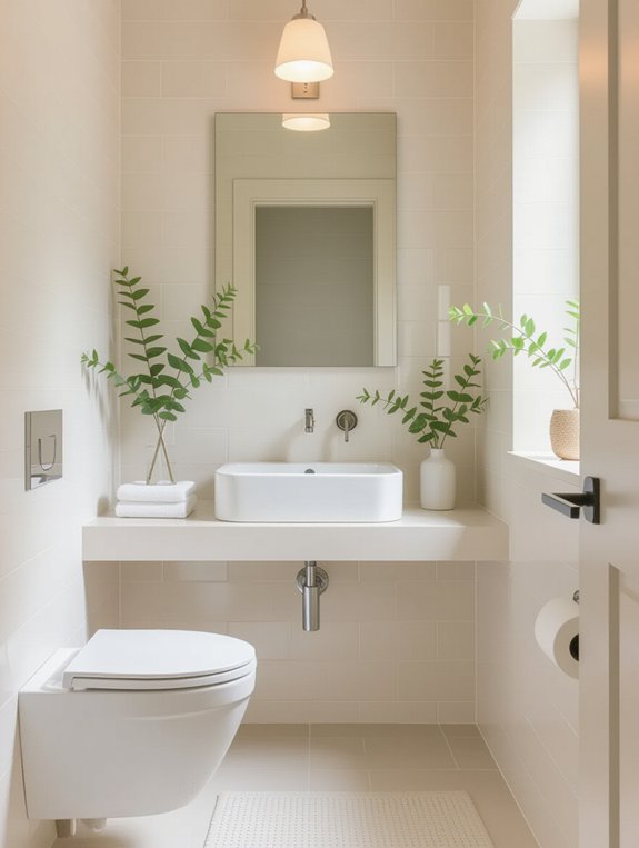 compact bathroom fixture selection
