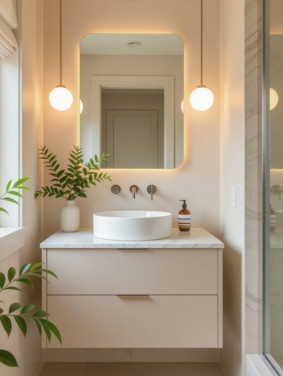 compact functional bathroom vanity